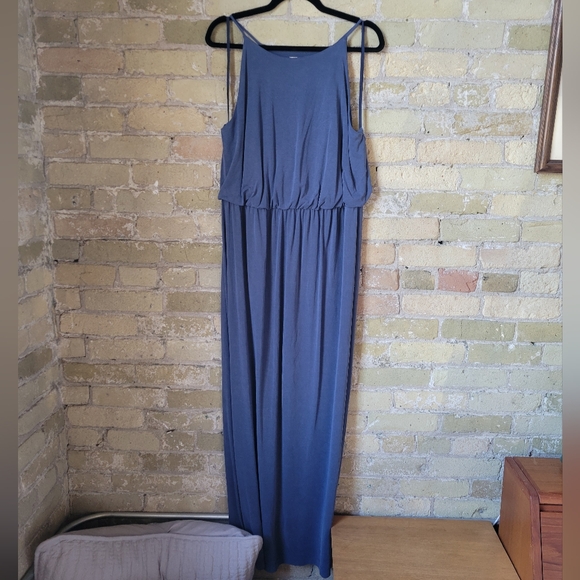GAP Dresses & Skirts - GAP 2015 High-Neck Maxi Dress Blue Noir Womens Size XL